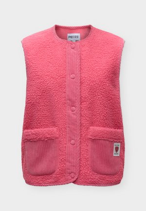 Pieces, PCANASTACIA TEDDY VEST BC - Veste sans manches - pink lemonade