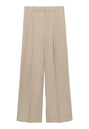 Mango WIDE - PLEATED - Stoffhose - sand