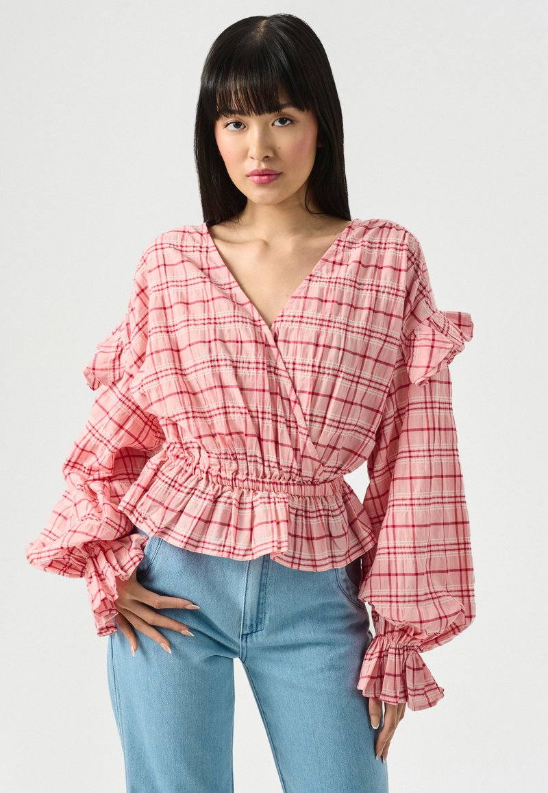 Laurella Top s dlhým rukávom - red