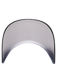 Cappellino da baseball grigio con l'interno di una texture liscia, visiera curvata e cuciture nere lungo il bordo. Nessun logo o dettagli aggiuntivi visibili.