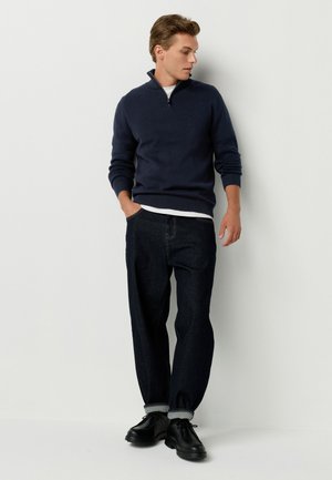 Next, TALL FIT - REGULAR FIT PREMIUM QUARTER ZIP 2 PACK - Maglione - black/navy blue
