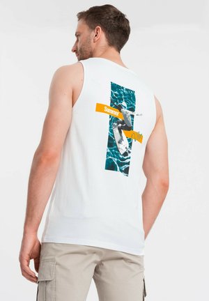 Ombre TANK WITH PRINT SUMMER VIBE  - Débardeur - white