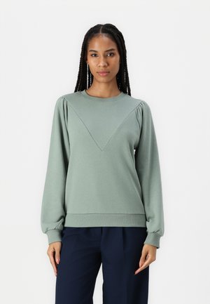 PLEATED FRONT CREW - Sudadera - light green