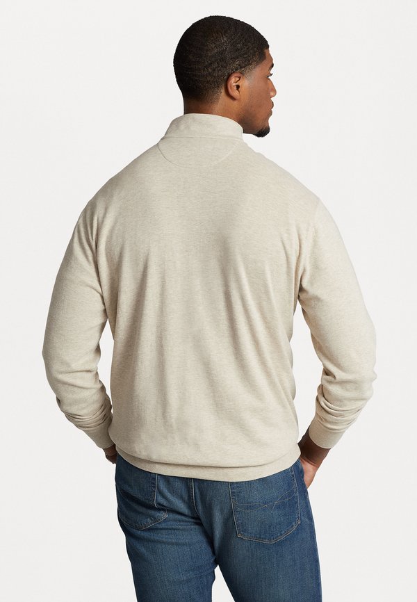 LUXURY JERSEY QUARTER ZIP PULLOVER - Long sleeved top - expedition dune heather3