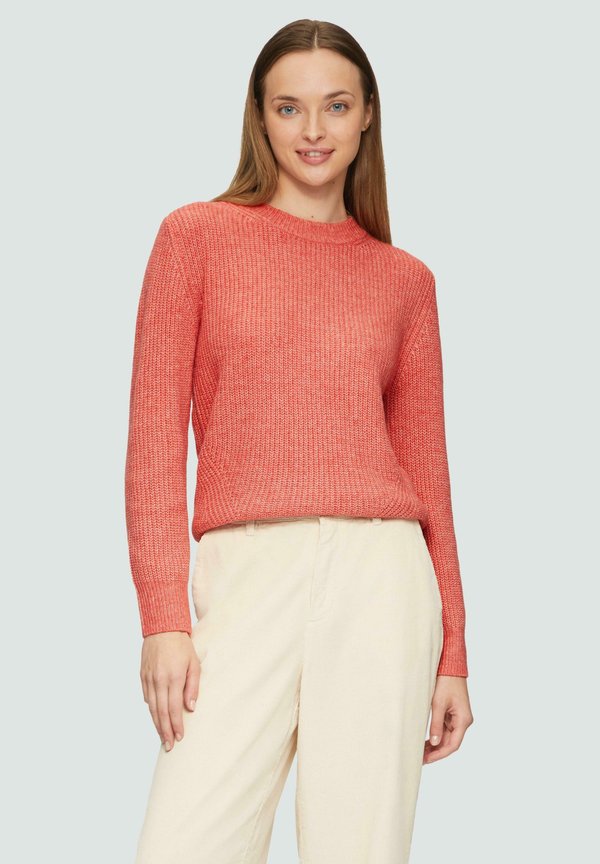 MIT CREW NECK - Strickpullover - papaya