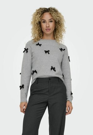ONLY ONLY STRICKPULLOVER ONLNOELLE STRICKPULLOVER - Striktrøje - light grey melange