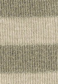 Tissu rayé présentant des lignes horizontales alternées en gris clair et gris foncé, avec un motif tricoté doux et texturé.