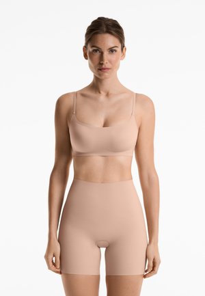 OYSHO HIGH-WAISTED INVISIBLE LASER-CUT BIKER LEGGINGS - Shapewear - salmon