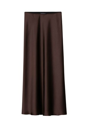Luisa Cerano, LUISA CERANO SATIN-ROCK - Maxi skirt - marone