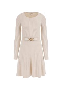 PLEATED - Vestido de punto - creme