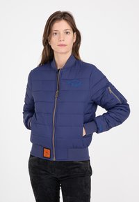 bomberjacke blau weiß
