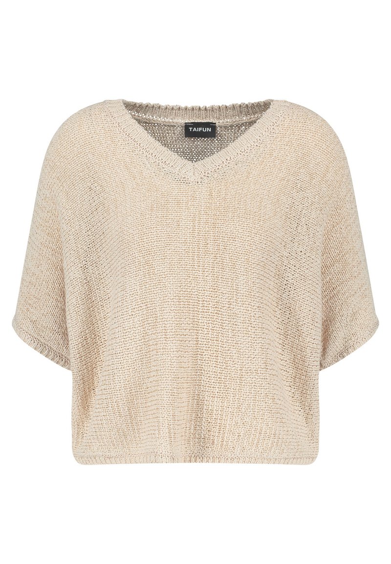 Damen T-Shirts | Taifun T-Shirt basic oatmeal/beige - UK33200 Damen T-Shirts | Taifun T-Shirt basic oatmeal/beige - UK33200