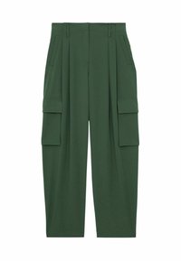 Reiss REGULAR FIT - ORLA WIDE LEG PLEATED - Armijas stila bikses - green