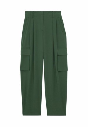 REGULAR FIT - ORLA WIDE LEG PLEATED - Armijas stila bikses - green