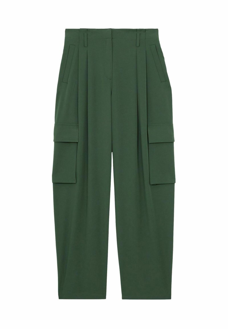 Reiss REGULAR FIT - ORLA WIDE LEG PLEATED - Armijas stila bikses - green