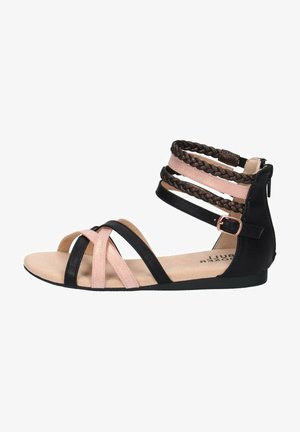 Bullboxer Páskové sandály - black/rose/metallic