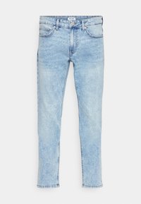 Unselected, light medium blue denim