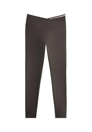 OYSHO, COMFORTLUX LEGGINGS WITH A V-SHAPED WAISTBAND - Legging (type pantalon) - dark grey