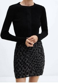 Mango Strickjacke - black