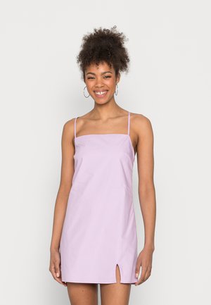 Glamorous STRAPPY FITTED MINI DRESS WITH SQUARE NECK AND SPLIT - Vestido de cocktail / Vestido de festa - lilac