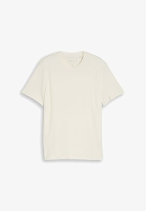 TOM TAILOR DENIM, SOLID STRUCTURED T-SHIRT - Lihtne T-särk - wool white