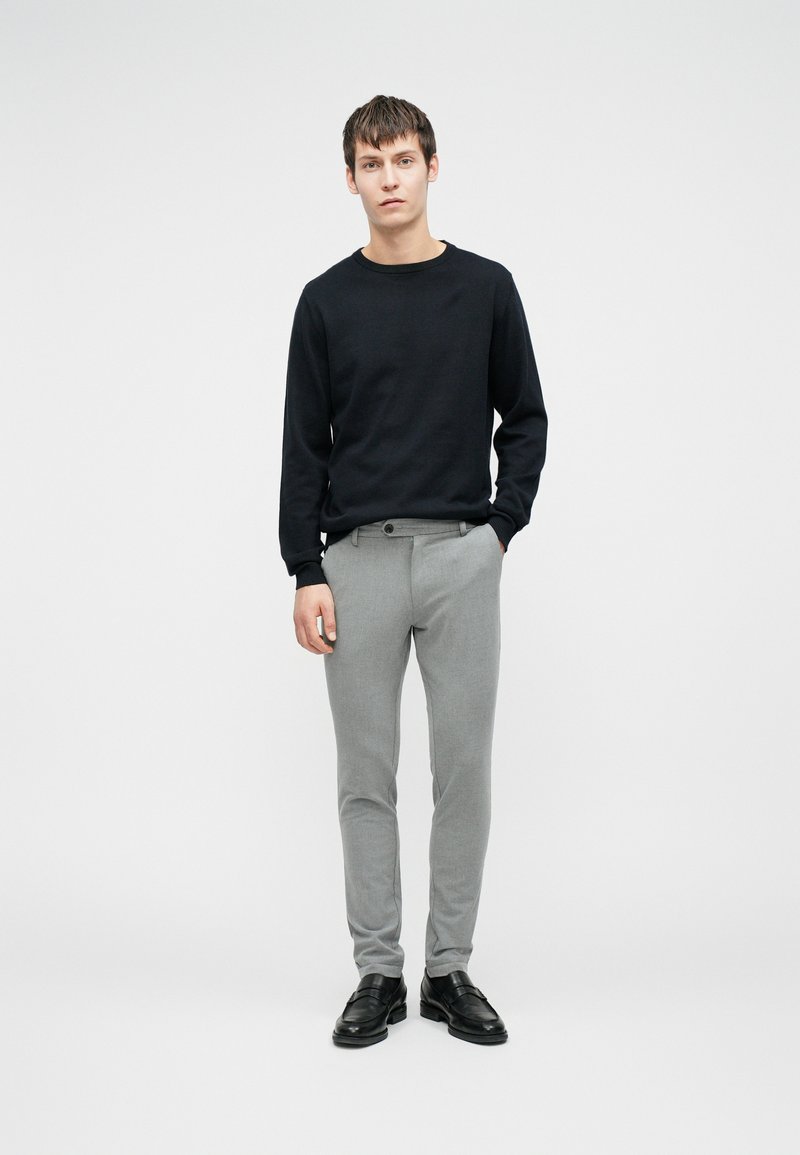 Jack & Jones PREMIUM SLIM FIT - Broek - light grey melange/grijs