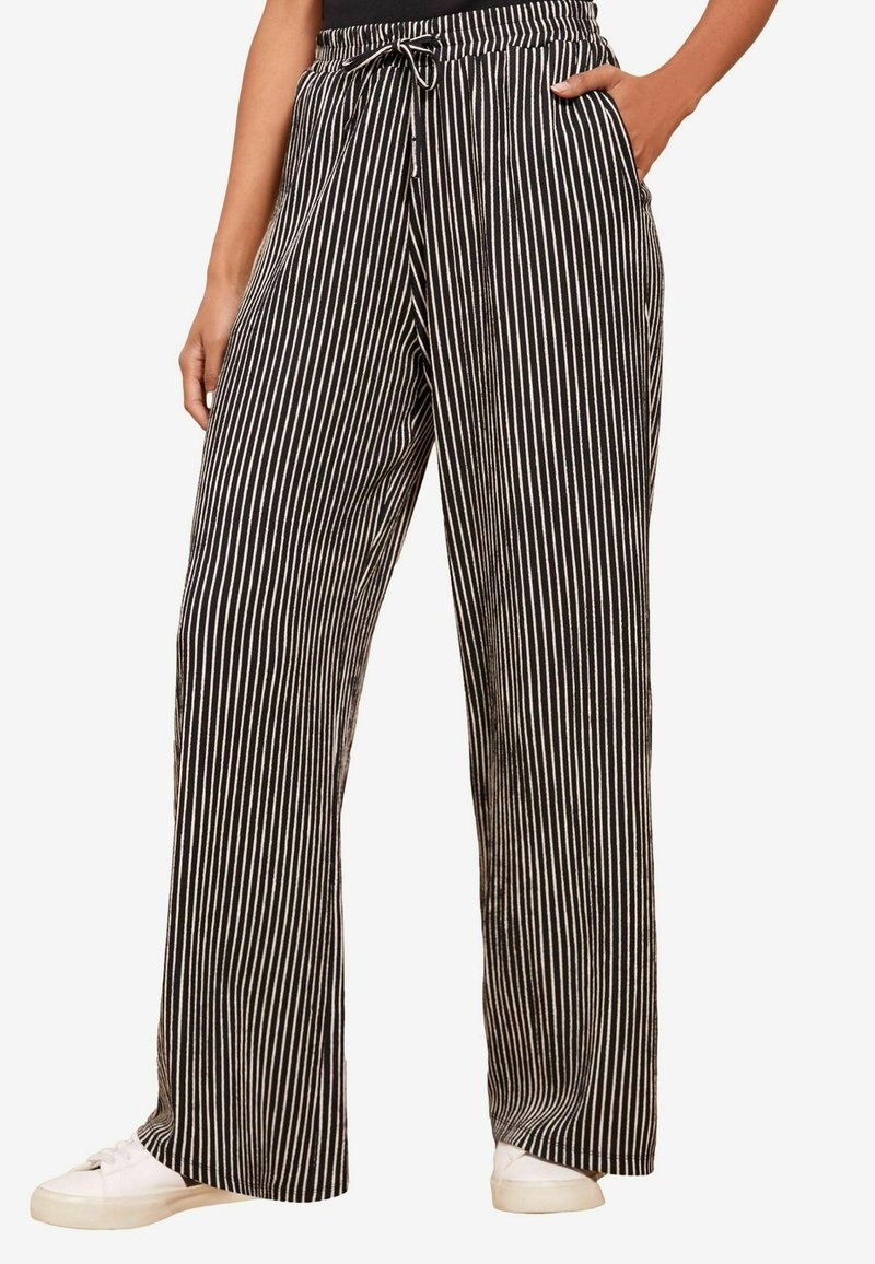 Friends Like These WIDE LEG CRINKLE PRINTED ELASTICATED WAIST - Treniņtērpa apakšdaļas - black
