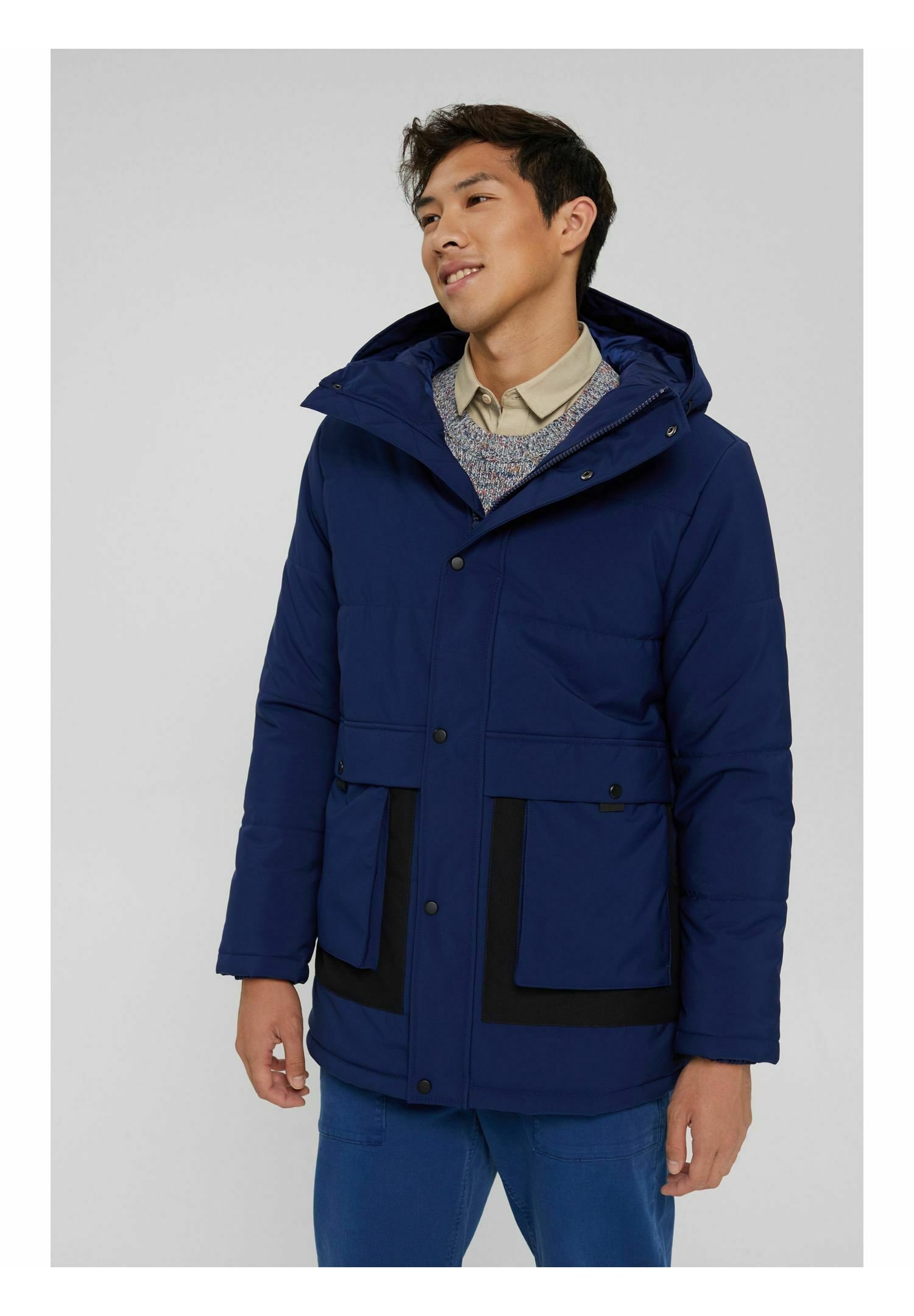 edc by Esprit Parka - dark blue/blu scuro screziato