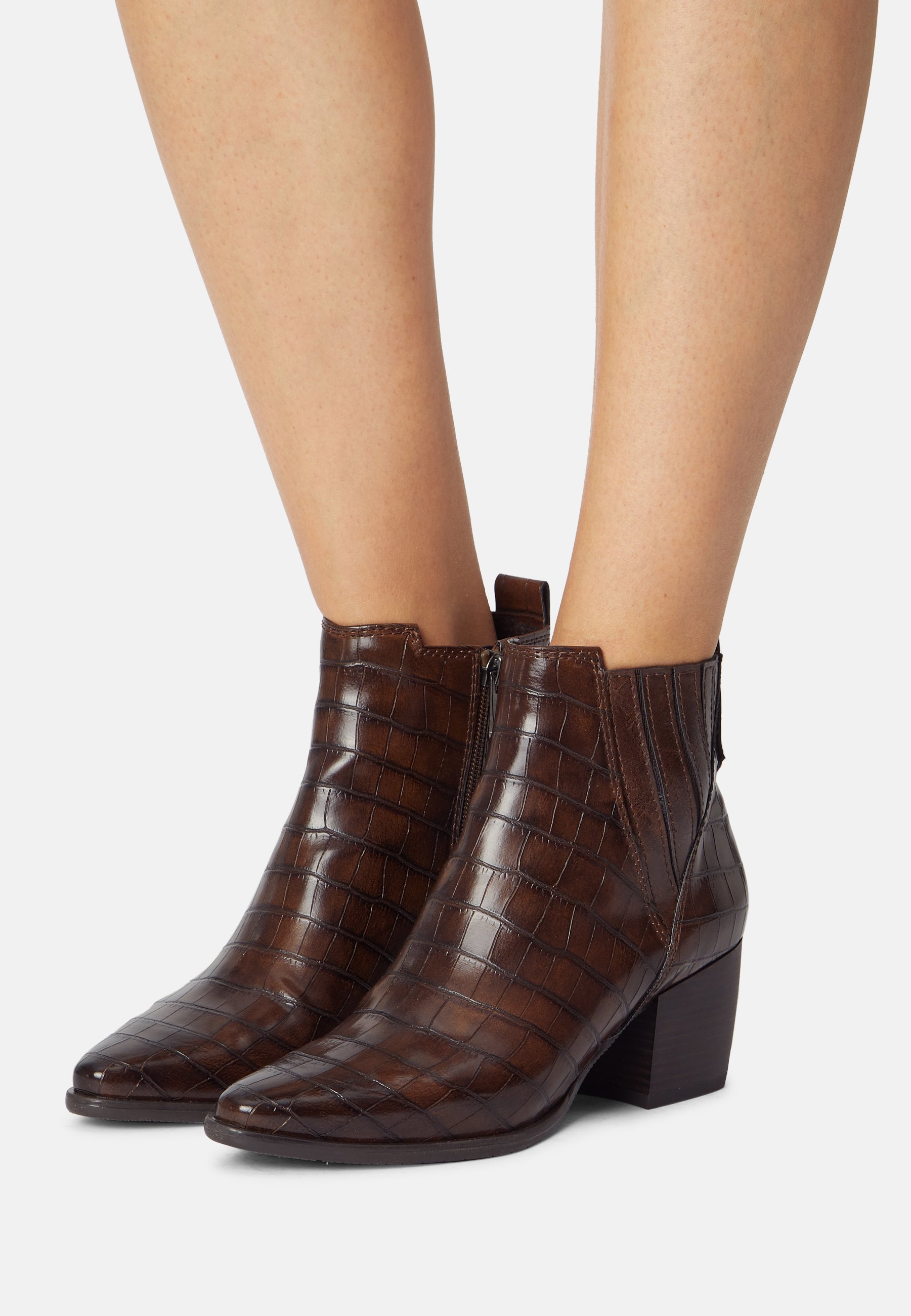 Marco Tozzi Korte laarzen - chestnut/bruin - Zalando.be