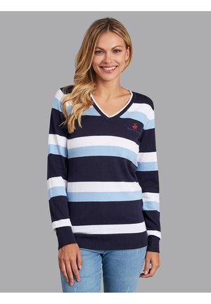 Stickad tröja - navy