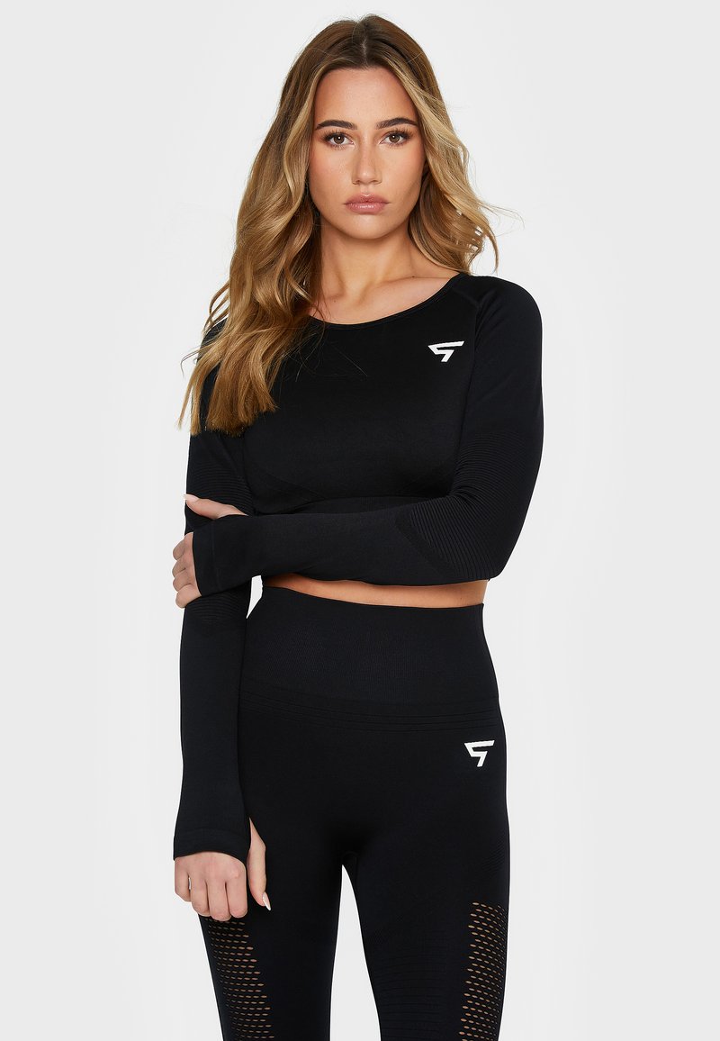 SQUATPROOF LONG SLEEVE - Sports T-shirts - black
