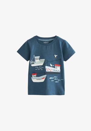 Next APPLIQUÉ TRANSPORT SHORT SLEEVE - REGULAR FIT - Triko s potiskem - navy blue