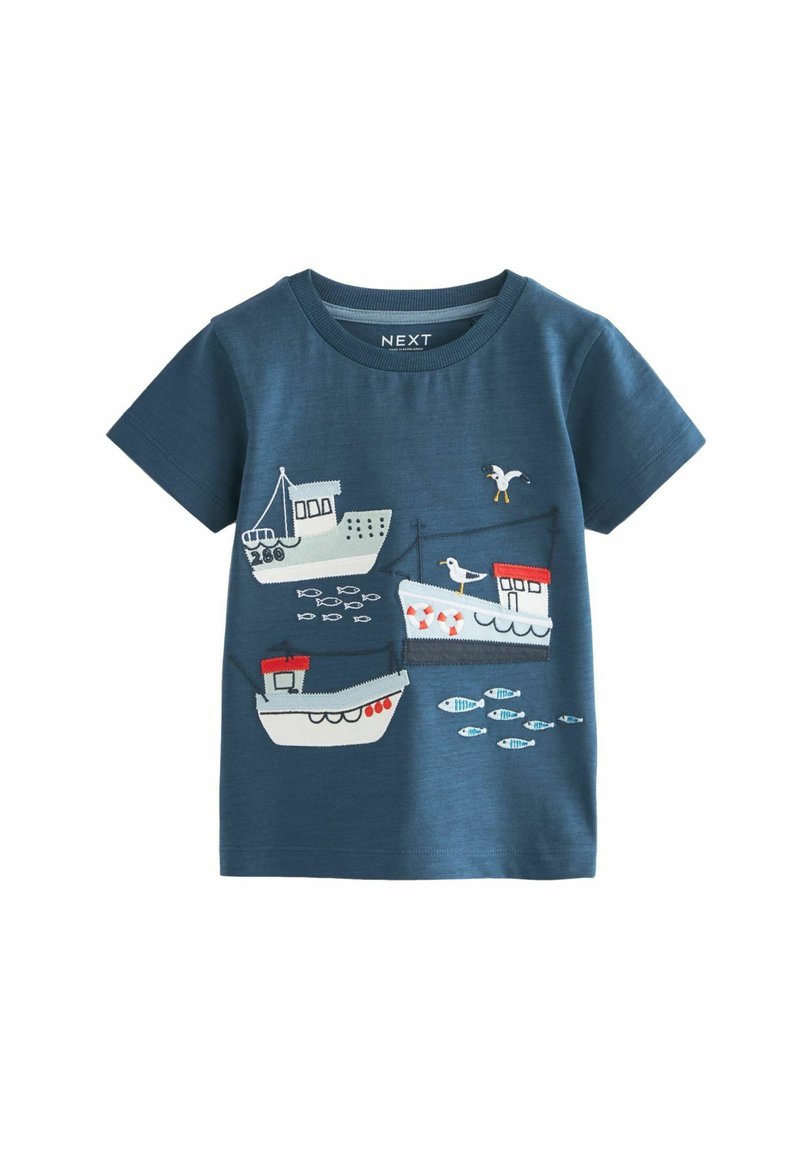 Next APPLIQUÉ TRANSPORT SHORT SLEEVE - REGULAR FIT - Apdrukāts T-krekls - navy blue
