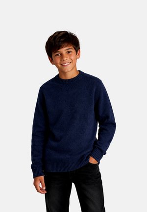 Jack & Jones, JACK & JONES PULLOVER SOHO OLLIE STRICKPULLOVER - Strickpullover - blau
