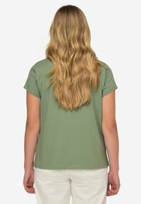 LAURASØN KLEINER KNOTEN V-AUSSCHNITT HALBARM - T-shirt basic - mint green