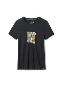Smartwool SMARTWOOL CARVED LOGO GRAPHIC SHORT SLEEVE - T-shirt med print - black