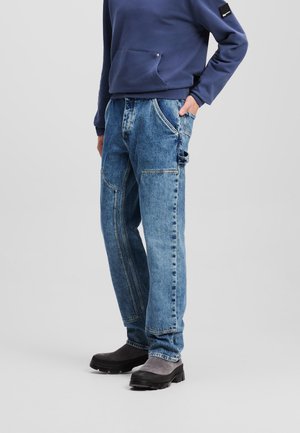 CARPENTER - Jeans Straight Leg - visual washed mid blue
