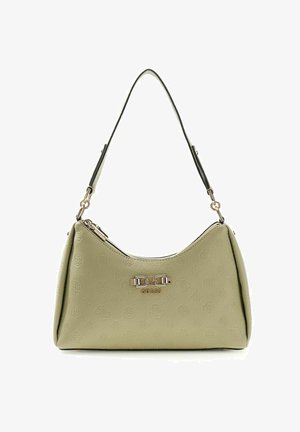 Guess, ANISE DOUBLE ZIP SHOULDER BAG - Borsa a mano - sage logo