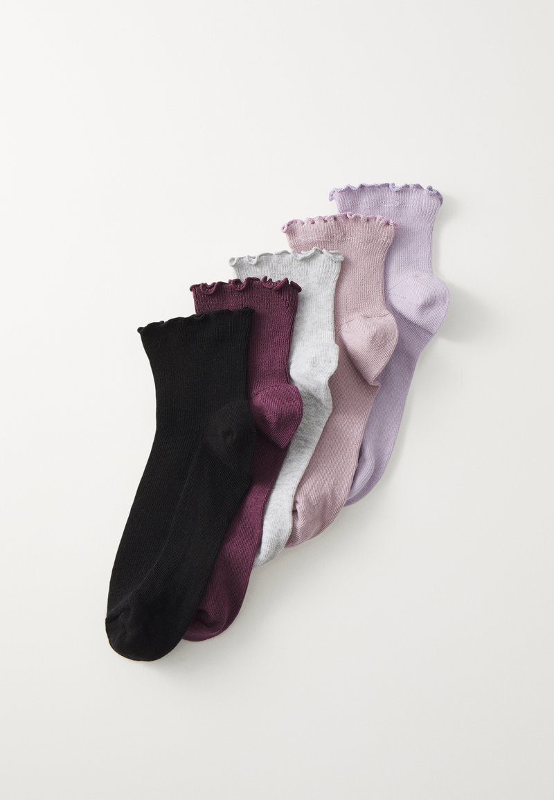 Even&Odd 5 PACK - Chaussettes - purple/grey melange