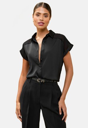Lipsy REGULAR FIT - Blúzka so zapínaním na gombíky - black