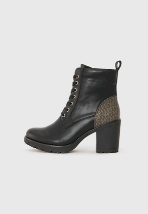 High heeled ankle boots - black