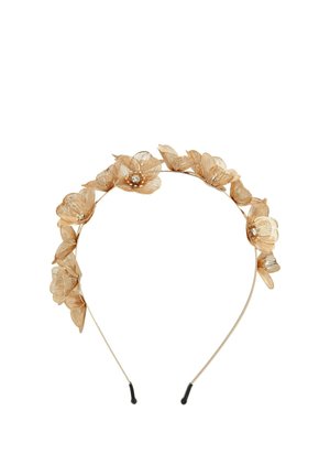 HEADBAND WITH METAL FLOWERS - Accessori capelli - gold-coloured