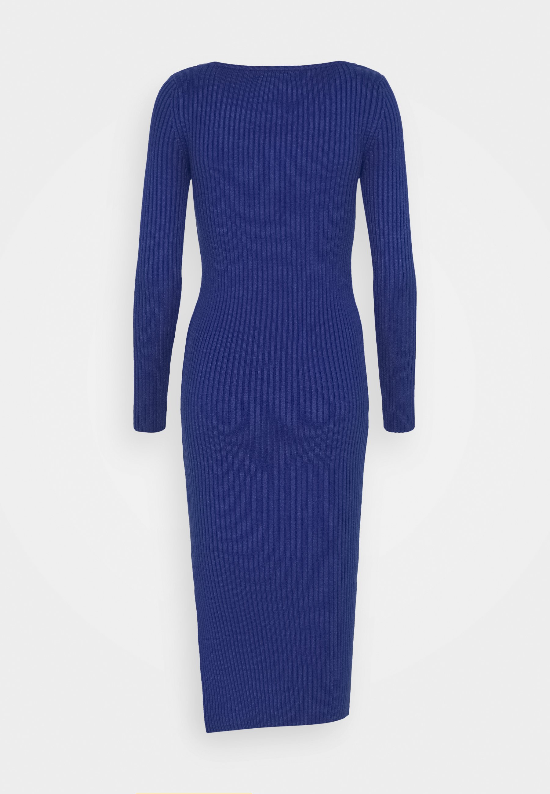 NA KD SQUARE NECK SIDE SLIT MIDI DRESS Stickad klänning NA KD SQUARE NECK SIDE SLIT MIDI DRESS Stickad klänning
