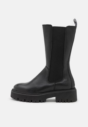 WIDE FIT BIAGARBI HIGH CHELSEA BOOT - Platåstövlar - black