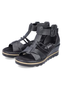 Rieker Wedge sandals - schwarz