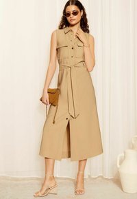 Friends Like These SLEEVELESS UTILITY WITH POCKET DETAIL REGULAR FIT - Rochie tip cămașă - nude pink