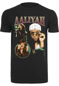AALIYAH - T-shirt med print - black