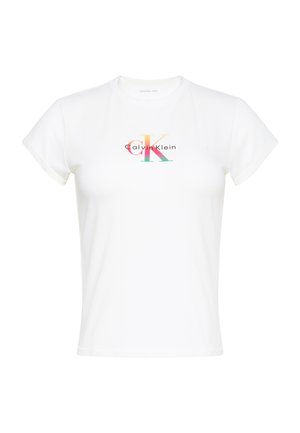 Calvin Klein Jeans, PRIDE BABY TEE - Tričko s potlačou - bright white