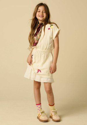 Sissy-Boy, SISSY-BOY KLEID MIT STICKEREI-DETAILS - WEISS - Robe de jour - weiß