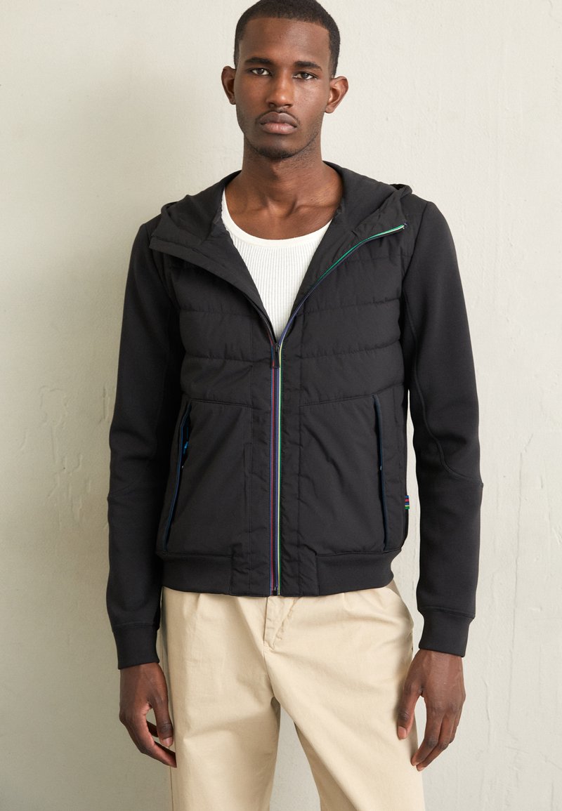 PS Paul Smith HOODED MIXED MEDIA Summer jacket black Zalando.co.uk